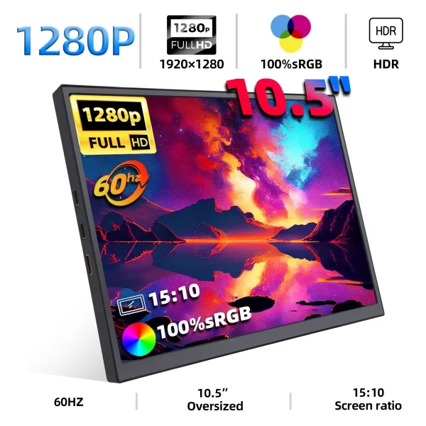 Monitor Porttil Zsus 10.5&Quot;, Ips, Fhd